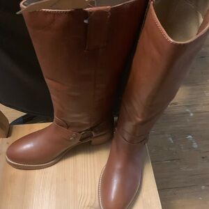 Frye Cognac Leather Over the Knee Boots